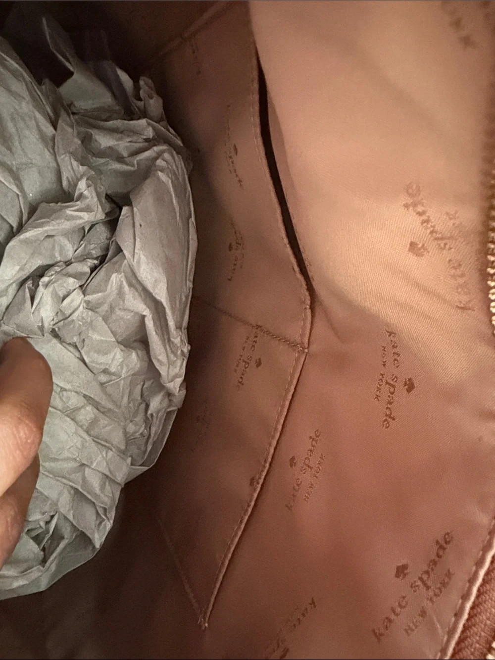 kate spade Tan Pebbled Leather Shoulder/Crossbody Bag